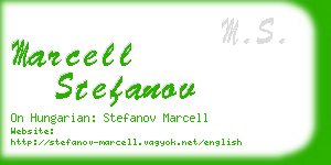 marcell stefanov business card